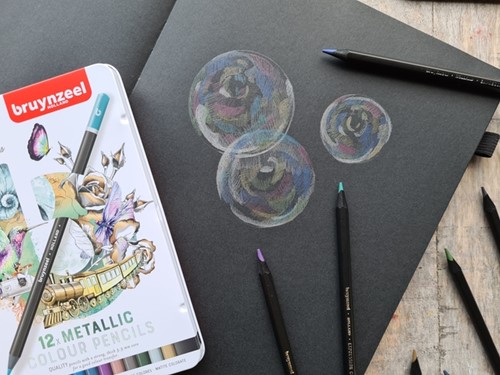 Kleurpotlood Bruynzeel Expression blik à 12 metallickleuren-1