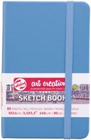 Schetsboek Talens Art Creation 80 witte vellen 140gr 90x140mm lichtblauw