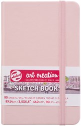Schetsboek Talens Art Creation 80 witte vellen 140gr 90x140mm roze