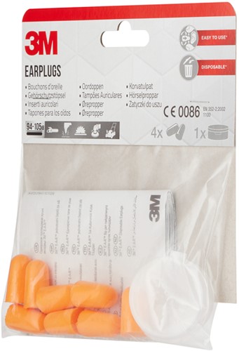 Oordoppen 3M 1100 met opbergdoos 4 paar 94-105db-2