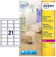 Etiket Avery L7782-25 63.5x38.1mm transparant 525 stuks-2