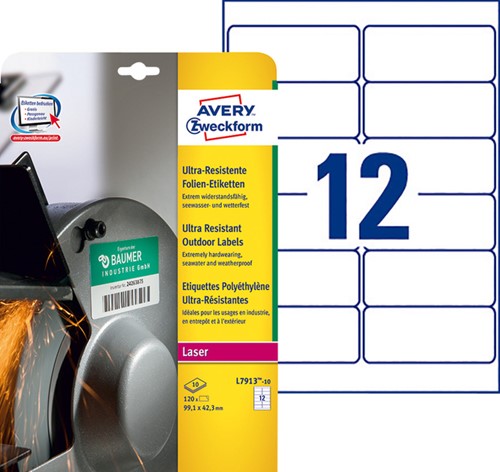Etiket Avery L7913-10 99.1x42.3mm polyethyleen wit 120 stuks-3