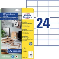 Etiket Avery Zweckform LR3475-10 70x36mm recycled wit 240stuks-2