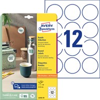 Etiket Avery L3416-10 rond 60mm wit 120 stuks-2