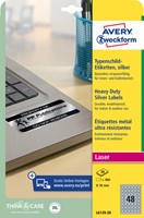 Etiket Avery L6129-20 rond 30mm zilver 960 stuks