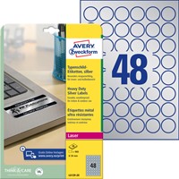 Etiket Avery L6129-20 rond 30mm zilver 960 stuks-2