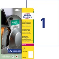 Etiket Avery L7917-10 210x297mm polyethyleen wit 10 stuks-2