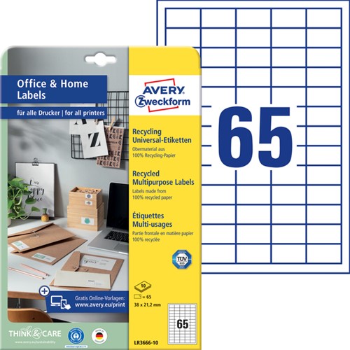 Etiket Avery LR3666-10 38x21.2mm recycled wit 650 stuks-2