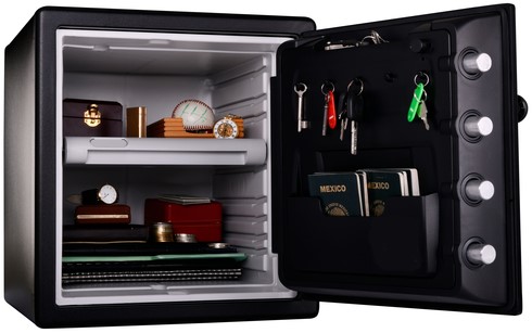 Kluis MasterLock brandvrij en waterdicht electronisch combi-slot XL zwart ZA43-2