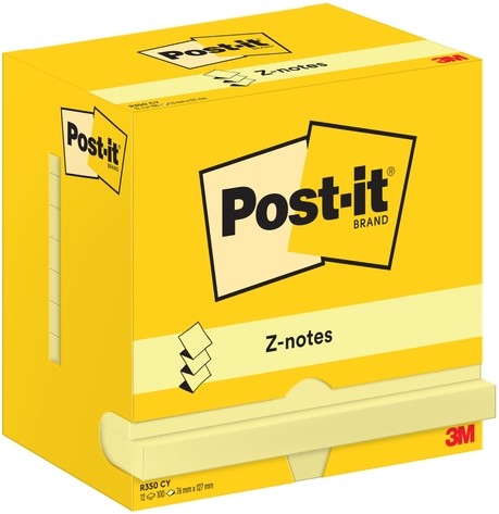 Memoblok Post-it Z-Note R350 76x127mm geel 12 stuks-3