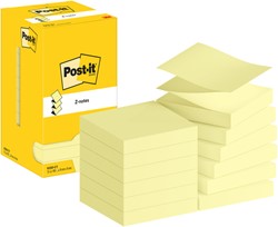 Memoblok Post-it Z-Note R330 76x76mm canary yellow 12 stuks