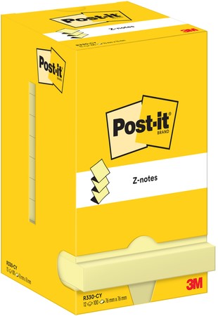 Memoblok Post-it Z-Note R330 76x76mm canary yellow 12 stuks-2