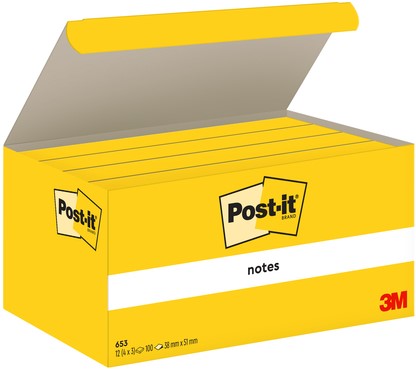 Memoblok 3M Post-it 653 38x51mm geel p/3 blokjes-2