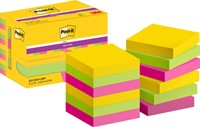 Memoblok Post-it 622 Super Sticky 47,6x47,6mm Carnival 12 stuks