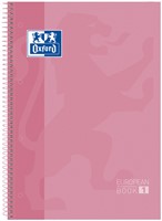 Notitieboek Oxford Classic Europeanbook A4+ 4-gaats lijn 80vel roze