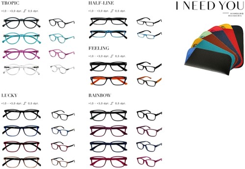 Leesbril I Need You Tropic/Lucky/Half-line/Feeling/Rainbow ass 80st