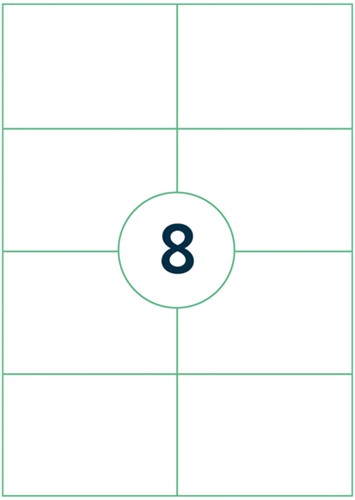 Etiket Qbasic A4 1.000 vel 105x74 mm 8000 labels-3