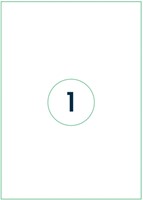 Etiket Qbasic A4 1.000 vel 210x297mm 1000 labels