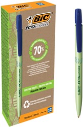 Balpen Bic Ecolutions media clic bio-based medium blauw