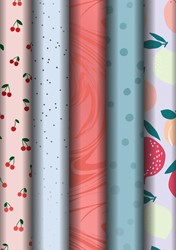 Inpakpapier Stewo Fresh Patterns 200x70cm assorti