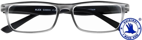Leesbril I Need You +3.00 dpt Alex antraciet-zwart