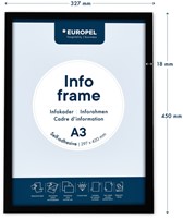 Infokader Europel zelfklevend A3 zwart-3