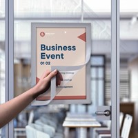 Infokader Europel zelfklevend A4 zilver-1