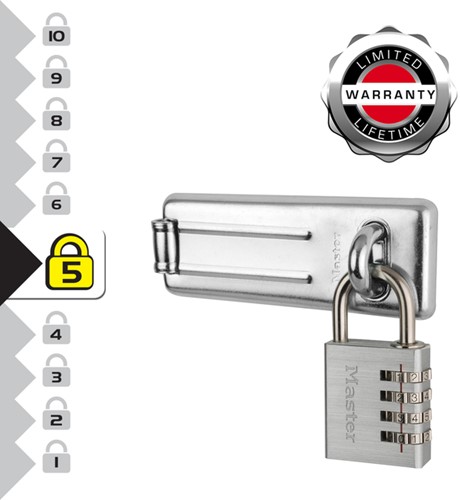 Hangslot MasterLock overval + aluminium 40mm-2