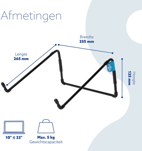 Laptopstandaard R-Go Travel Zwart-1