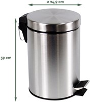 Pedaalemmer BRASQ 12 liter rvs-2