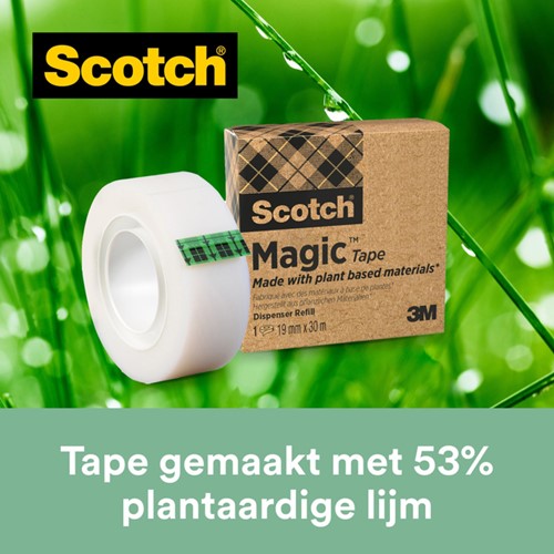 Plakband Scotch Magic 810 19mmx33m transparant 14 rollen + plakbandhouder zwart-1