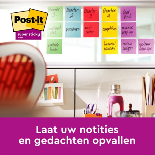 Memoblok 3M Post-it 655 76mmx127mm Super Sticky Oasis 5 stuks-2