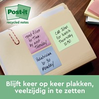 Memoblok 3M Post-it Z-Note R330 76x76mm recycle assorti kleur 16 stuks-3
