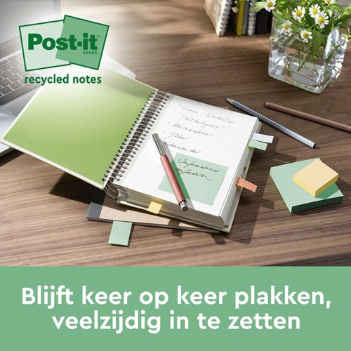 Memoblok 3M Post-it Z-Note R330 76x76mm recycle assorti kleur 16 stuks-1