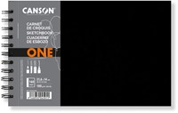 Schetsboek Canson Art Book One spiraalgebonden 160vel 100gr 216x140mm wit