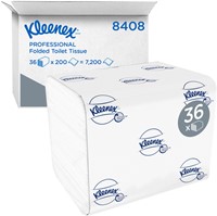Toiletpapier Kleenex gevouwen 2-laags 110x186mm wit 8408