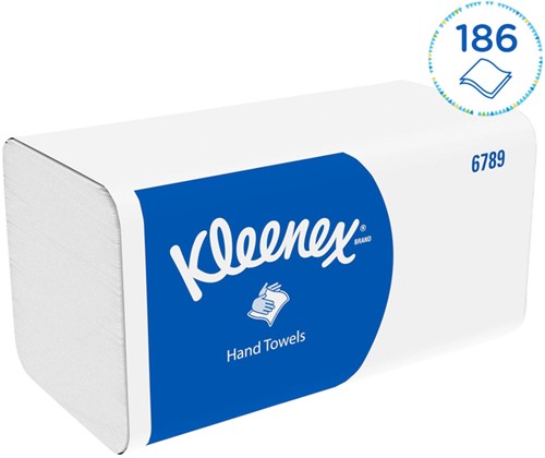 Handdoek Kleenex i-vouw 2-laags 215x212mm 15x186 vel wit 6789-3