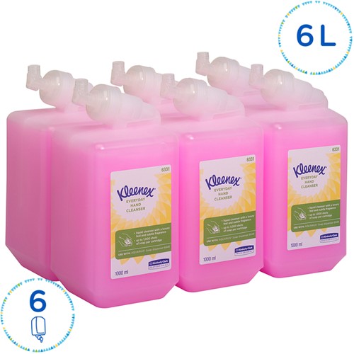 Handzeep Kleenex vloeibaar roze 1000ml 6331-3