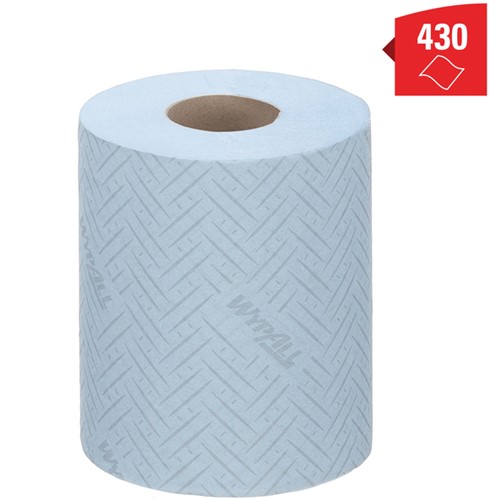 Poetspapier WypAll L10 1-laags 430 vel blauw 6223-3