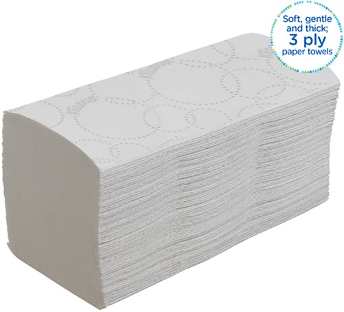 Handdoek Kleenex Ultra i-vouw 3-laags 215x318mm 15x96 vel wit 6710-1