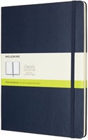 Notitieboek Moleskine XL 190x250mm blanco hard cover sapphire blue