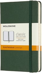 Notitieboek Moleskine pocket 90x140mm lijn hard cover myrtle green