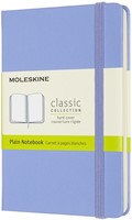 Notitieboek Moleskine pocket 90x140mm blanco hard cover hydrangea blue