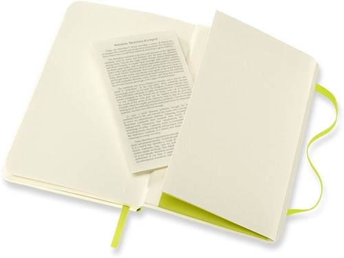 Notitieboek Moleskine pocket 90x140mm lijn soft cover lemon green-1