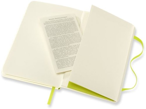 Notitieboek Moleskine pocket 90x140mm blanco soft cover lemon green-1