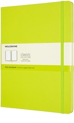 Notitieboek Moleskine XL 190x250mm blanco hard cover lemon green