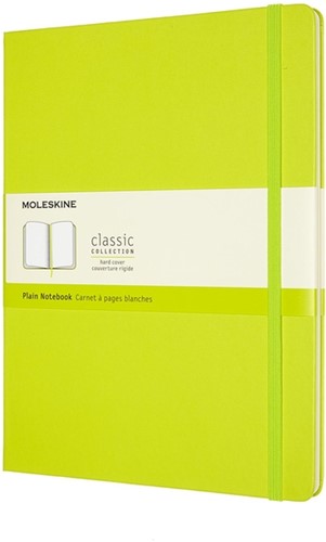 Notitieboek Moleskine XL 190x250mm blanco hard cover lemon green
