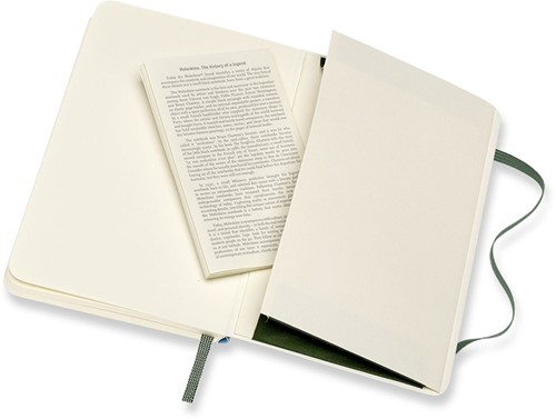 Notitieboek Moleskine pocket 90x140mm blanco soft cover myrtle green-1