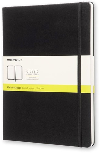 Notitieboek Moleskine XL 190x250mm blanco hard cover zwart