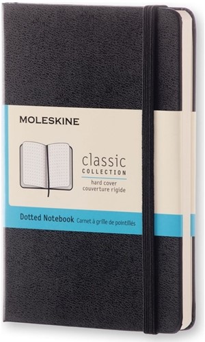 Notitieboek Moleskine pocket 90x140mm dots hard cover zwart